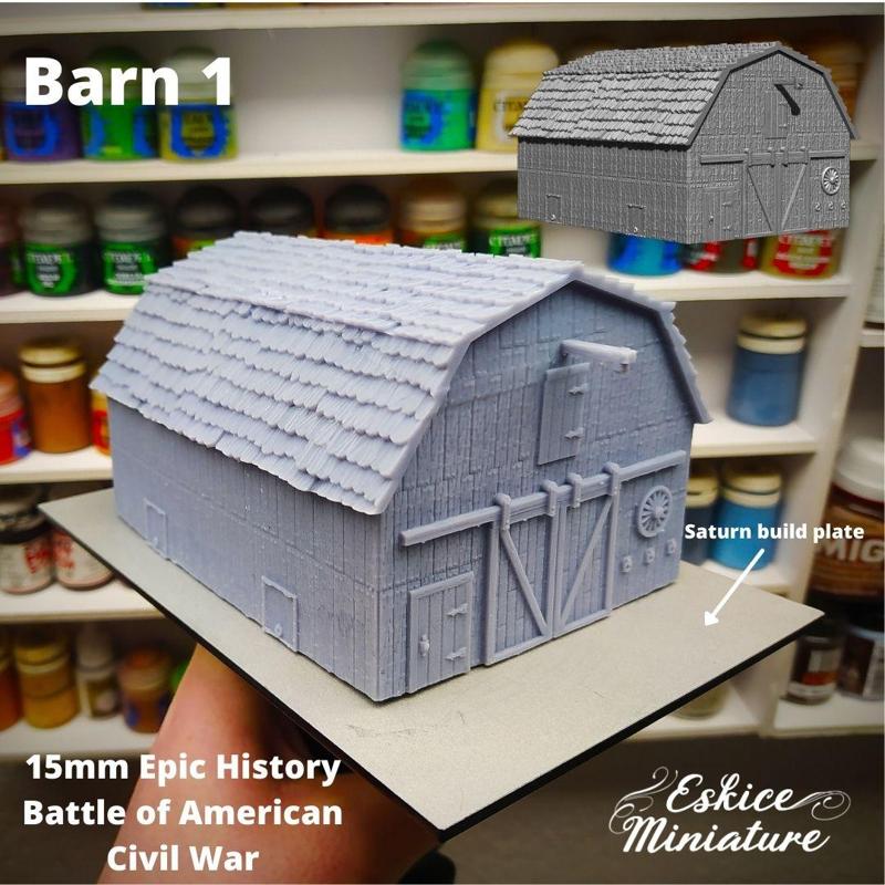 Grange / Barn - Epic History Battle of American Civil War -15mm scale