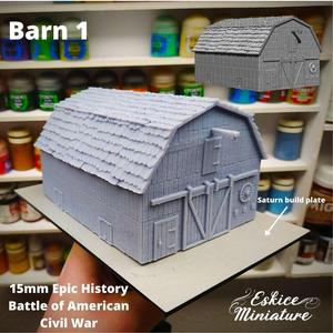 Grange / Barn - Epic History Battle of American Civil War -15mm scale