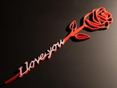 Valentines / I love you Rose 2 Colors