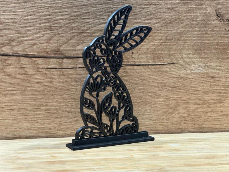 Easter Bunny with Floral Pattern