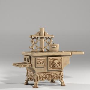 Cloud Giant Kitchen Stove - Fantasy Decor STL for 28mm Scenes