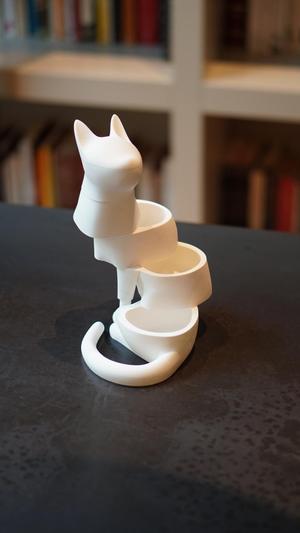 Articulated Jewelry Box, Desk Organizer & Decoration Cat