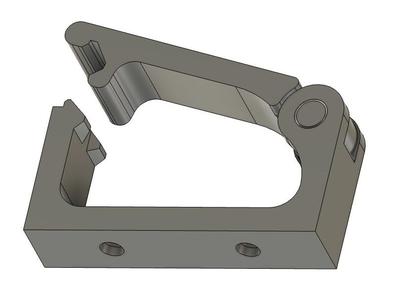 Under desk cable clip for cable management.