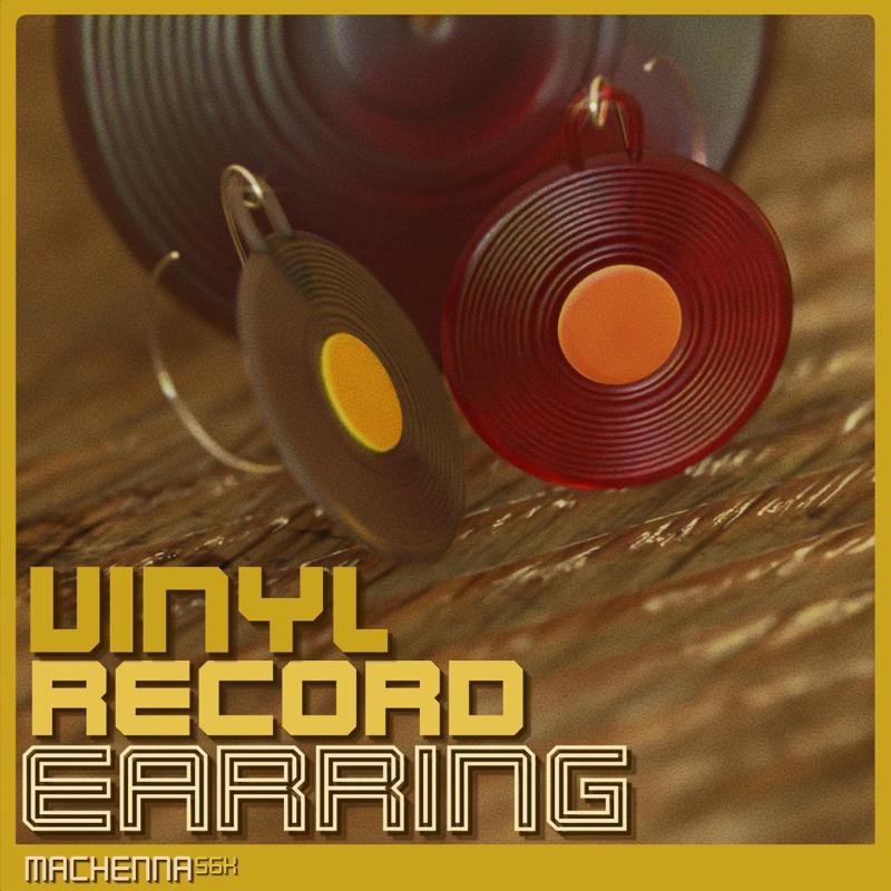 Vinyl Record Earring | 80s Retro