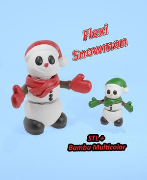 Flexi Snowman - Articulated Fidget Toy