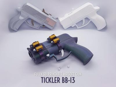 Tickler BB-13 — Fully 3D-printable airsoft gun