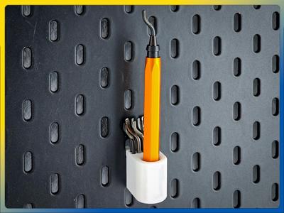 Deburring Tool Holder for IKEA Skadis (Hex Grip)