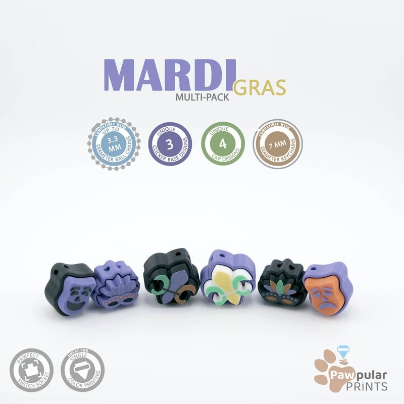 Mardi Gras Multi-Pack - Fidget Keychain [Private Use Only]