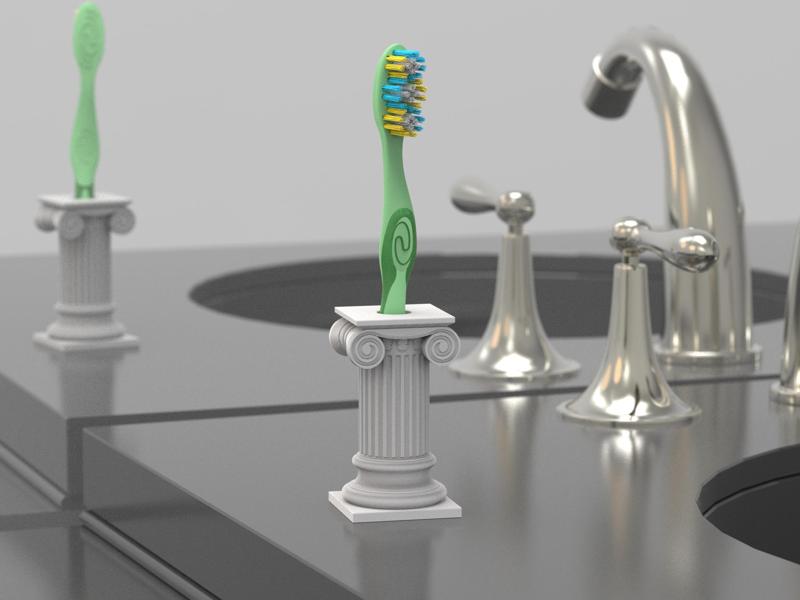Column Razor-Toothbrush Holder 