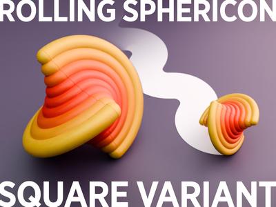 Rolling Sphericon V2 - Square Variant Desk Toy