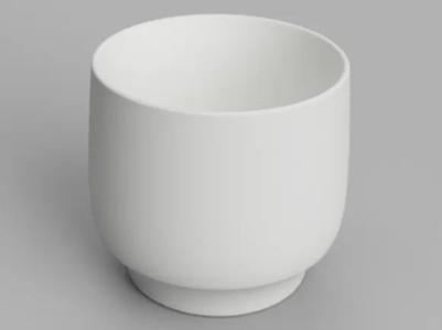 Planter Modern Curved self-watering 4" 100mm