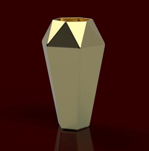 Tall Faceted Vase