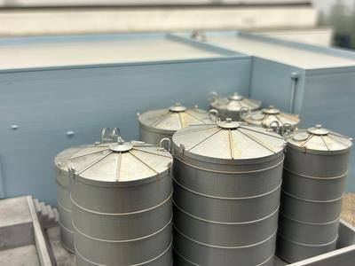 HO Scale Corrugated Vertical Fuel Silos