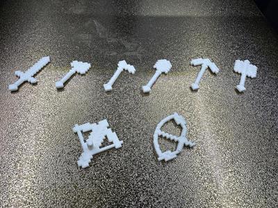 Minecraft weapons and tools (brick compatible)