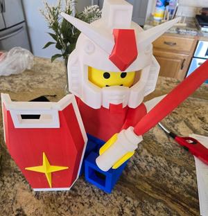Mega Brick Gundam Outfit (Helmet, Sword, Shield) 