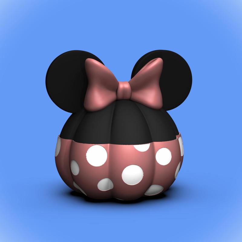 Minnie Mouse Pumpkin (+Bambu 3mf Files)