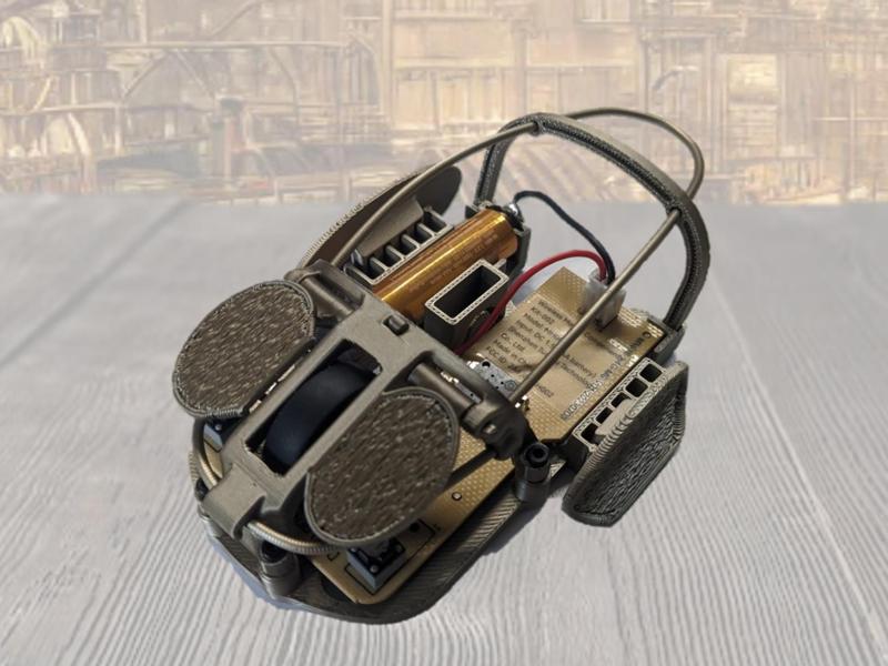 Light weight skeleton mouse finger-grip steampunk