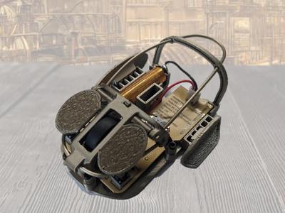 Light weight skeleton mouse finger-grip steampunk
