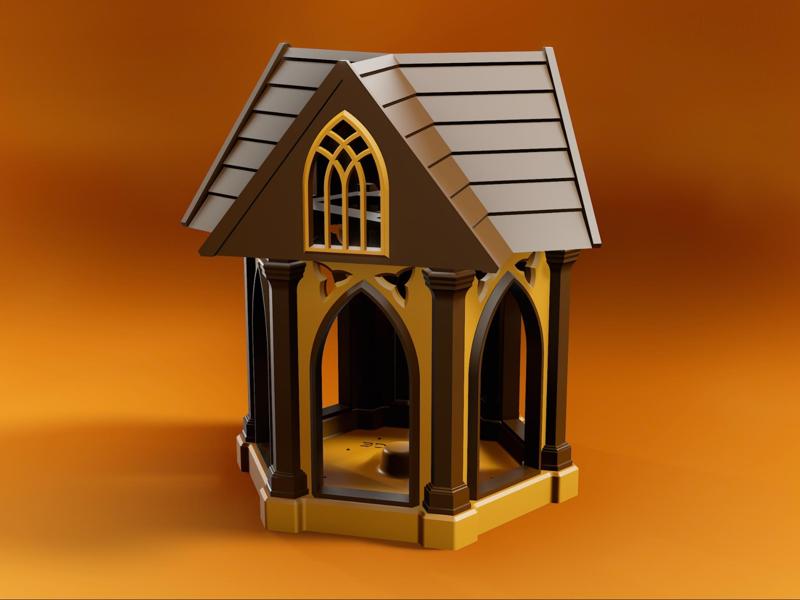 Gothic Bird Feeder - Fully Printable