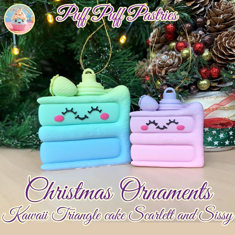 Christmas Ornaments Kawaii Triangle cake Scarlett and Sissy