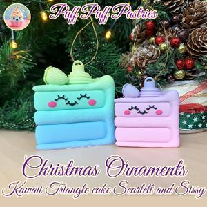 Christmas Ornaments Kawaii Triangle cake Scarlett and Sissy