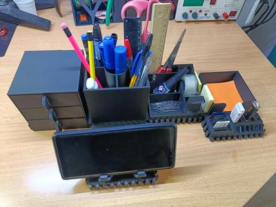 Desk Organizer - Modular, With Tape Dispenser