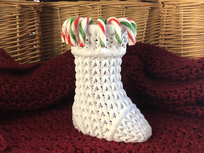 Knitted Stocking Container.stl