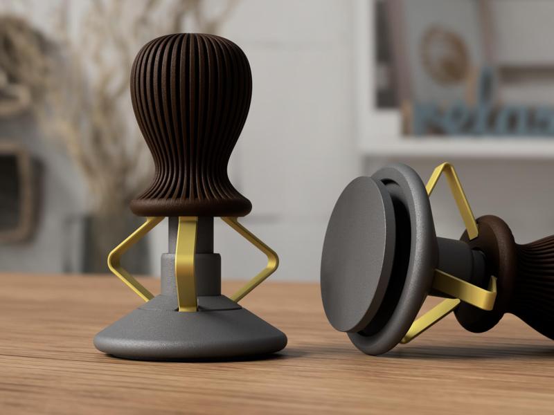 Spring loaded Coffee / Espresso tamper presser 