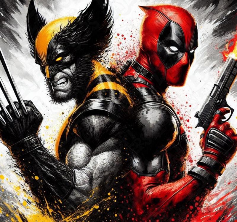 Deadpool and Wolverine Hueforge