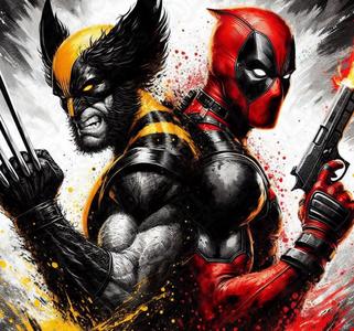 Deadpool and Wolverine Hueforge
