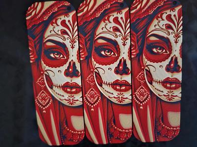 Sugarskull bookmark - Hueforge - 4 Colors