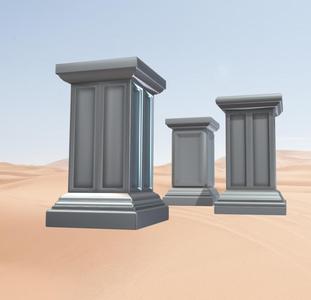 Trio of Rectangular Art Deco Bases