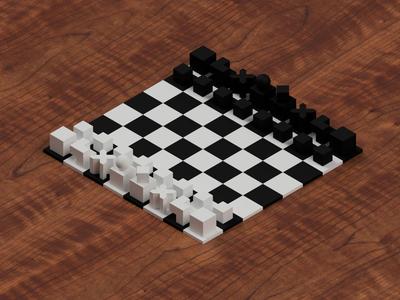 Bauhaus Style Chess Set