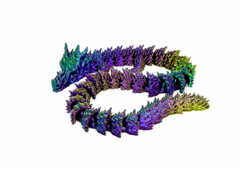 55cm articulated Horn Dragon for A1 mini, 6h print