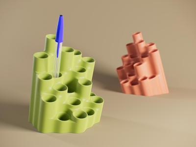 Penora – Organic shaped pen and brush holder