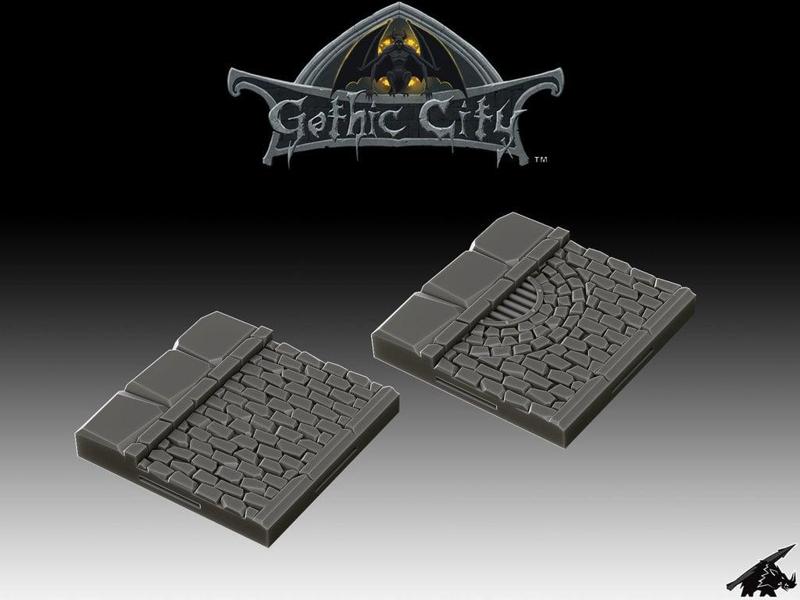 Tilescape GOTHIC CITY Street Tiles – Our New KICKSTARTER is Now LIVE!!!!