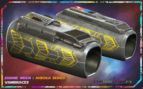 Sabine Wren Live Action Ahsoka Series Vambrace Armor Cosplay