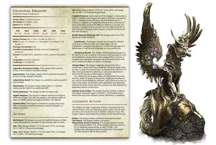 Celestial Dragon – Dragon Lord – PRESUPPORTED – Illustrated and Stats – 32mm scale