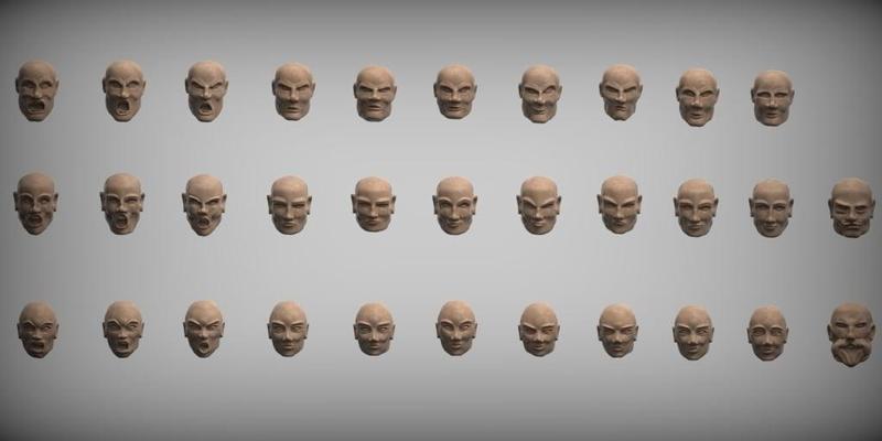 Heroic scale heads for wargaming miniatures 28mm