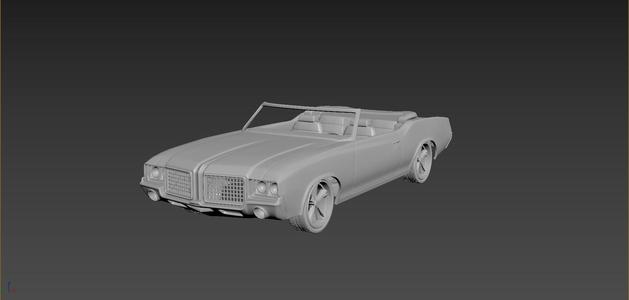 Oldsmobile Cutlass Convertible 1972 For Print