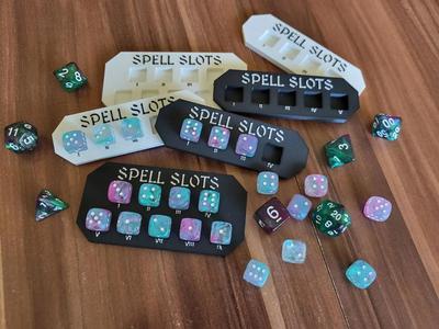 DnD Spell Slot Tracker for 12mm D6