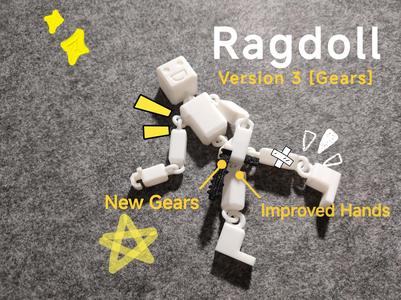 Print in Place | Ragdoll Figure [V3, Gears]