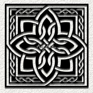 celtic geometric square WALL ART HOME DECOR