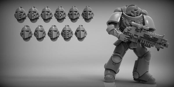 sci-fi Knight helmets – thankyou for 1000 followers!