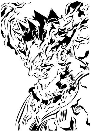 Enji Todoroki stencil 2