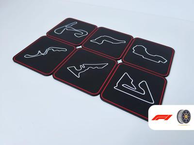 F1 Coaster Set | 6 Additional Iconic Circuits