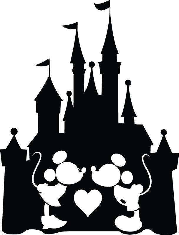 Disneyland Castle Mickey and Minnie Wall Art