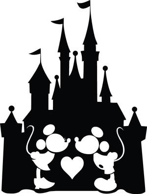 Disneyland Castle Mickey and Minnie Wall Art