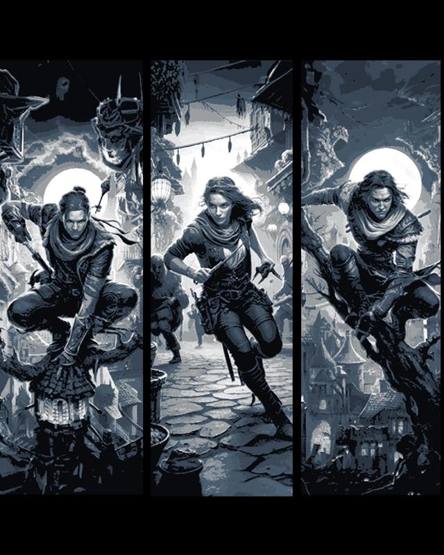 The Fantasy Thief - Silent stalker from above and below - Set of Bookmarks
