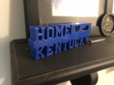 Kentucky Heart Home Sign